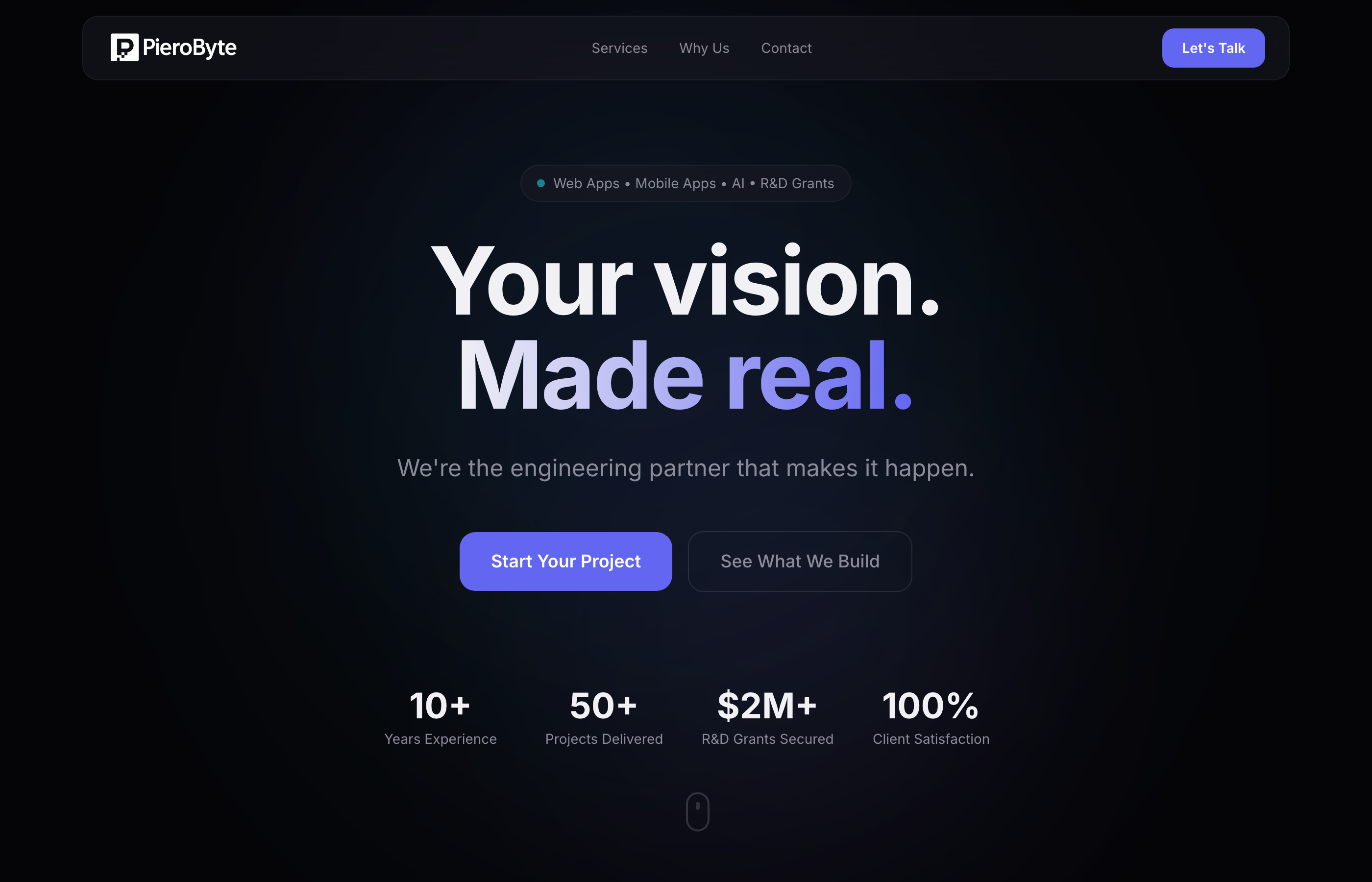 Pierobyte website screenshot
